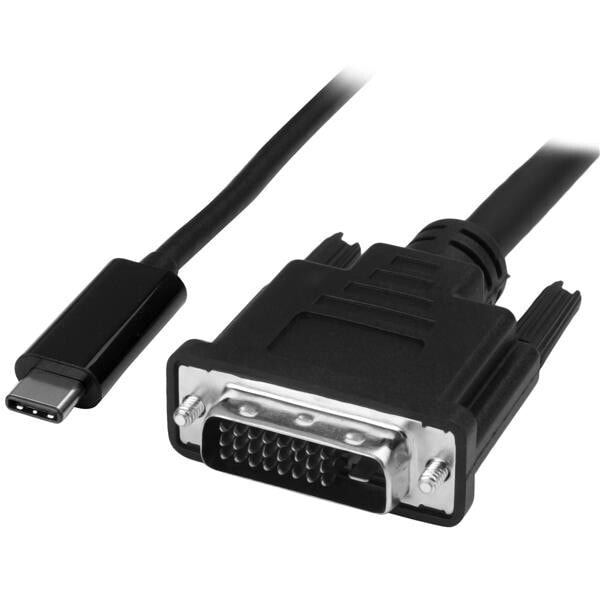 StarTech.com CDP2DVIMM1MB видео кабель адаптер 1 m USB Type-C DVI-D Черный