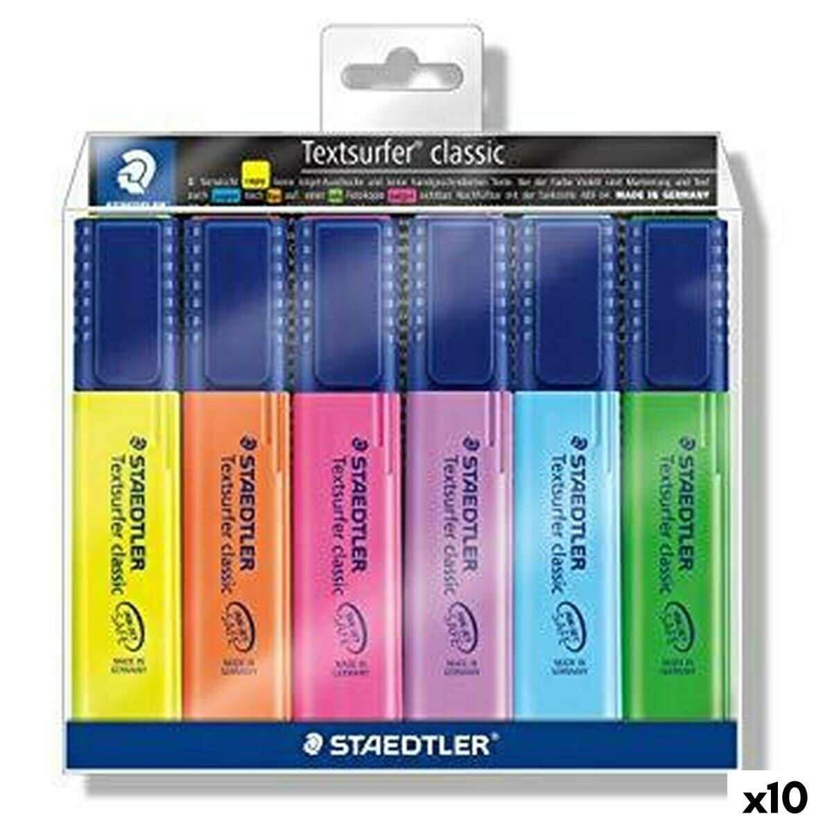Набор флуоресцентных маркеров Staedtler Textsurfer Classic 6 Предметы (10 штук)