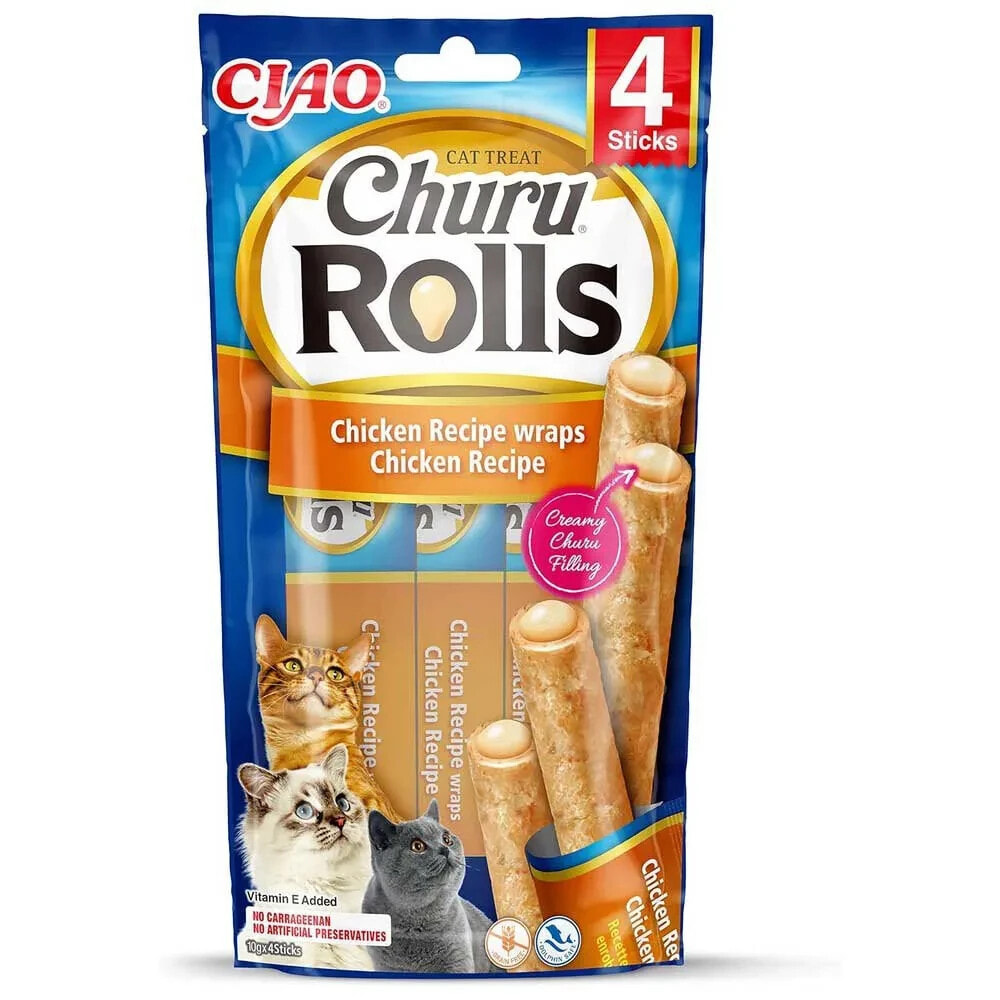 CHURU Rolls Chicken Recipe 10g Cat Snack 4 Units