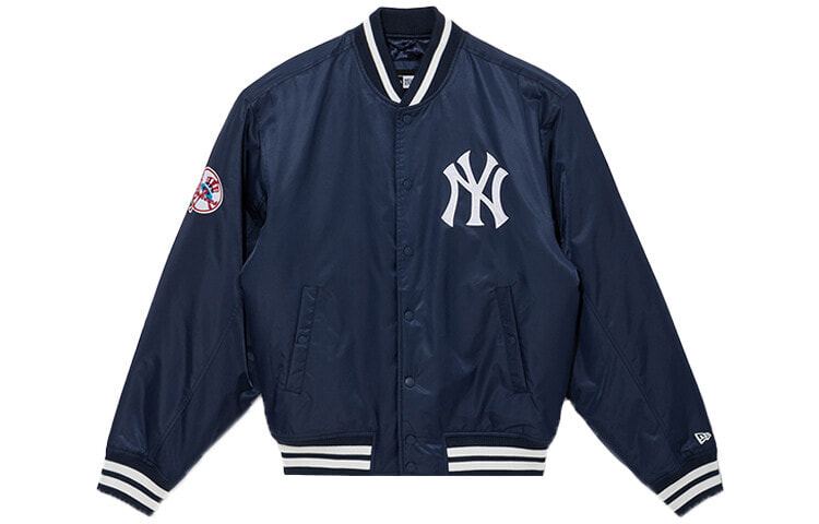 New Era MLB系列 纽约洋基队 简约复古尼龙棒球夹克外套 男女同款 深蓝色 开学季 / Куртка New Era 12866518
