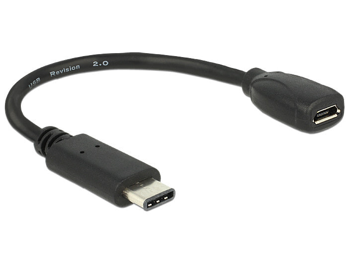 DeLOCK 65578 USB кабель 0,15 m 2.0 USB C Micro-USB B Черный