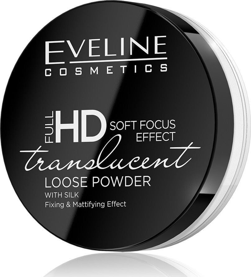 Eveline Full HD Soft Focus Effect Translucent  Loose Powder Сверхлегкая прозрачная фиксирующая пудра с экстрактом  шелком 6 г