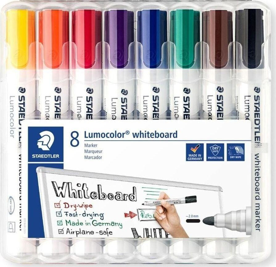 Набор фломастеров для рисования Staedtler STAEDTLER Whiteboardmarker Lumocolor 8St Box inkl. gelb!