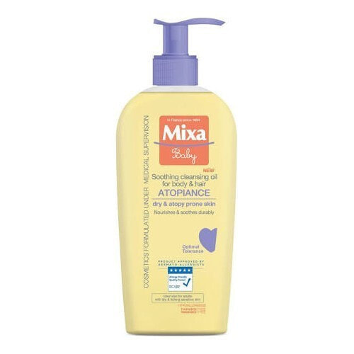 Mixa Успокаивающее очищающее масло для тела и волос 250 мл