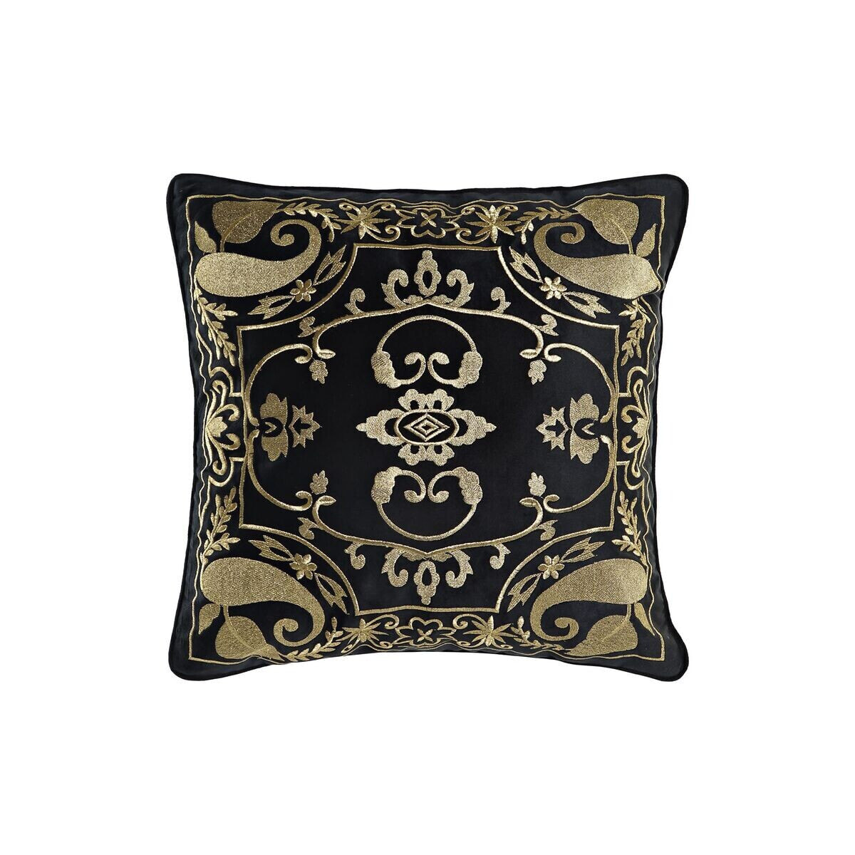 Cushion DKD Home Decor Black Golden 45 x 10 x 45 cm Arab