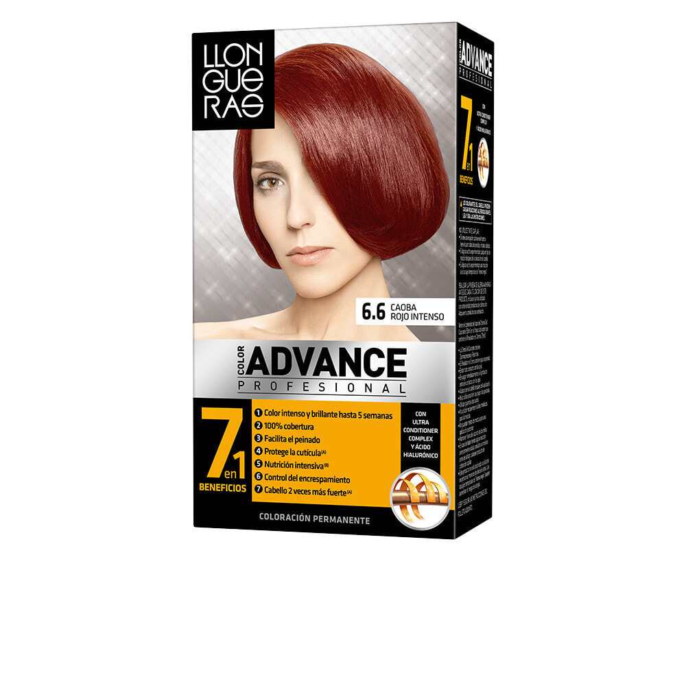 Llongueras Color Advance Permanent Hair Color No.6,6 Deep Red Mahogany Перманентная краска для волос, оттенок глубокий красный махагон