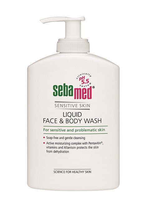 SEBAMED Liquid Face & Body Wash Classic  2 in1  Лосьон для  умывания  лица и тела с помпой  400 мл