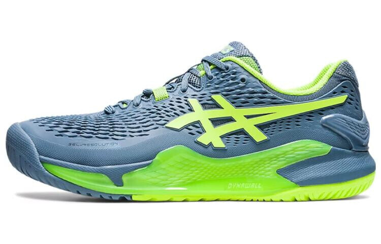 Asics Gel Resolution 9 Wide 'Steel Blue Hazard Green'