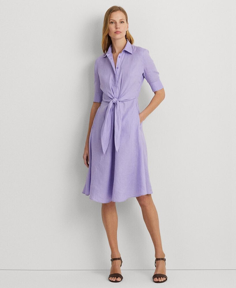 Lauren Ralph Lauren linen Fit & Flare Shirtdress