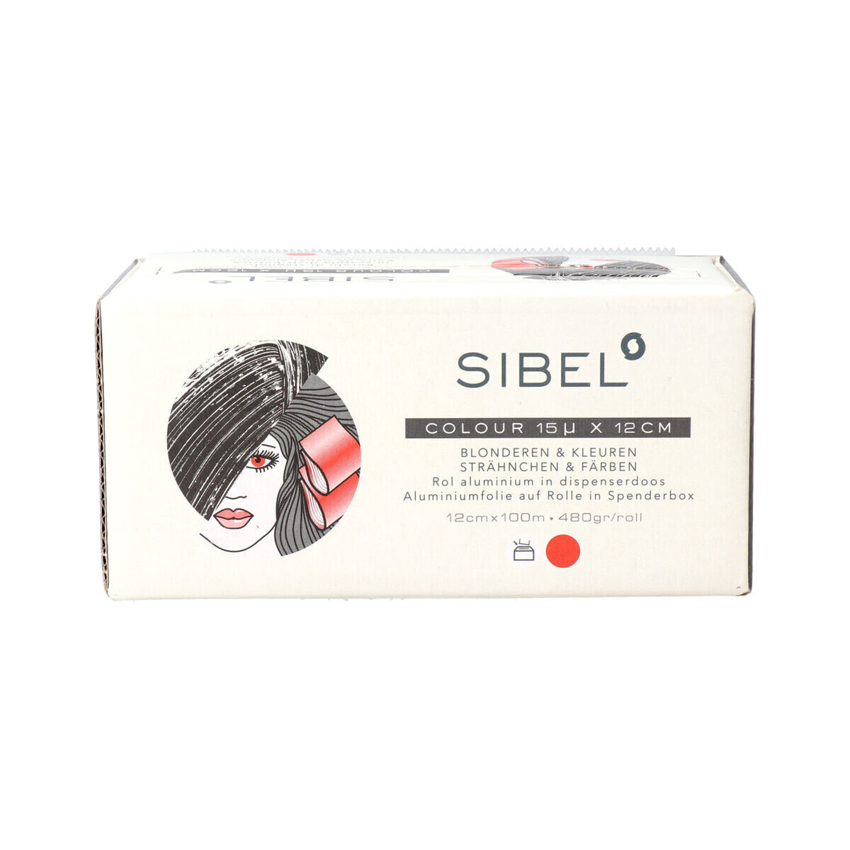 Фольга Sinelco Sibel High Уход за волосами и телом 15 x 12 x 100 cm Красный