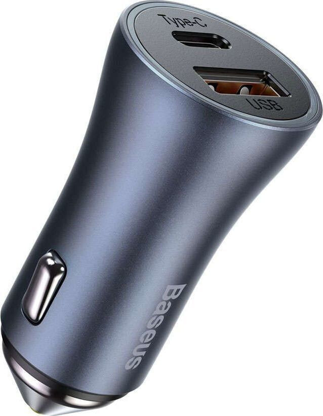 Автомобильное зарядное устройство и адаптер для мобильного телефона Ładowarka Baseus Golden 1x USB-A 1x USB-C 3 A (CCJD-0G)