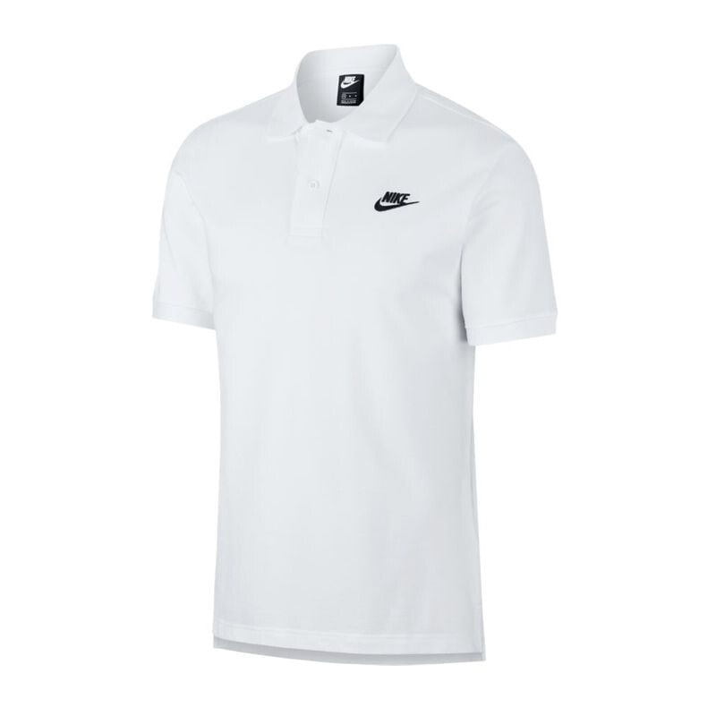 Мужская футболка-поло спортивная белая с логотипом  Nike Nsw Matchup M CJ4456-100