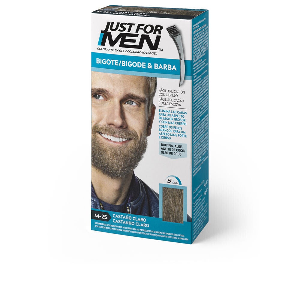 Оттеночное или камуфлирующее средство для волос для мужчин Just For Men COLORANTE en gel bigote, barba y patillas #castaño claro 15 ml