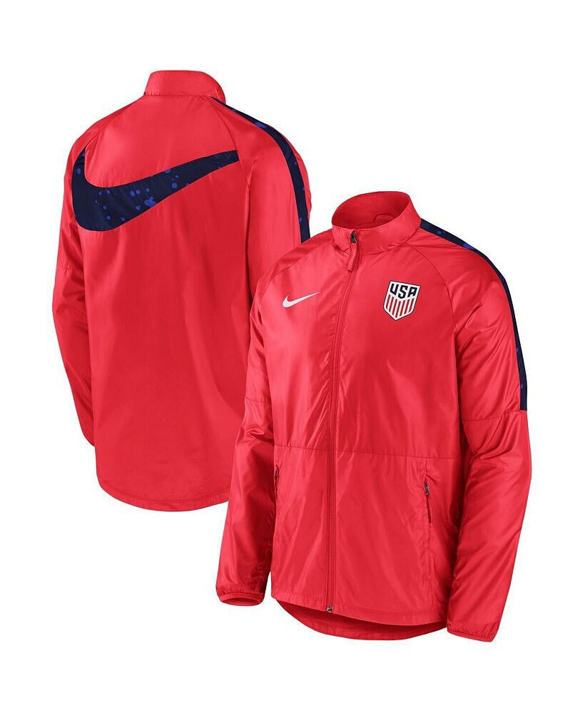 Nike big Boys Red USMNT Academy All-Weather Raglan Full-Zip Jacket