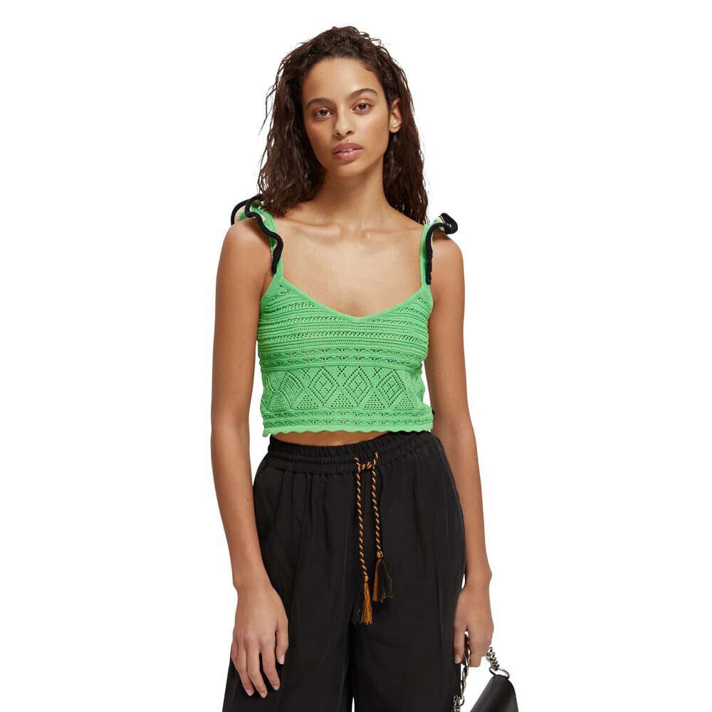 SCOTCH & SODA Pointelle Crop Vest