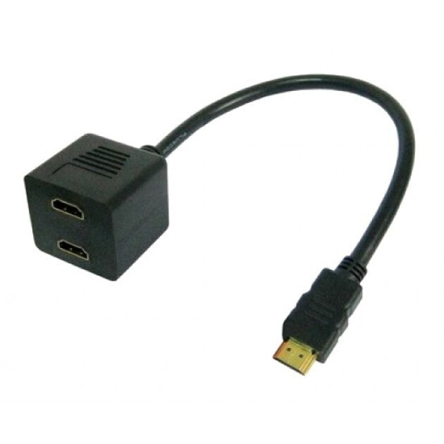 Techly ICOC-HDMI-F-002 HDMI кабель 0,3 m HDMI Тип A (Стандарт) 2 x HDMI Type A (Standard) Черный