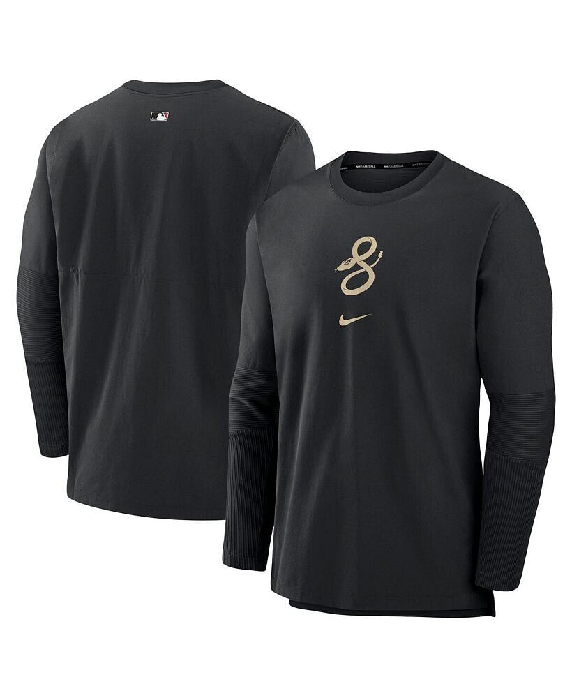 Nike men's Black Arizona Diamondbacks Authentic Collection City Connect Player Tri-Blend Performance Pullover Jacket