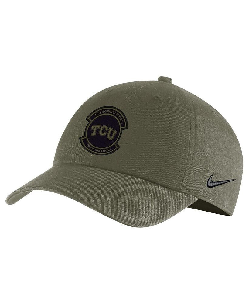 Nike men's Olive TCU Horned Frogs Military-Inspired Pack Heritage86 Adjustable Hat