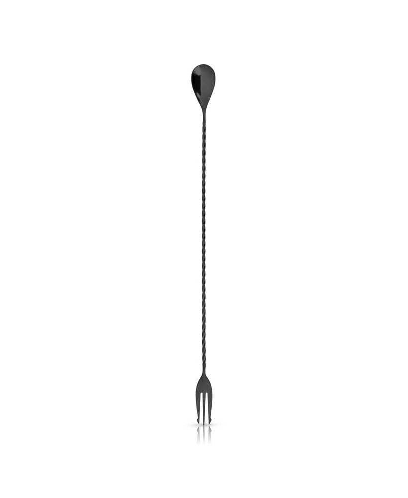 Viski trident Bar Spoon with Twisted Stem Handle