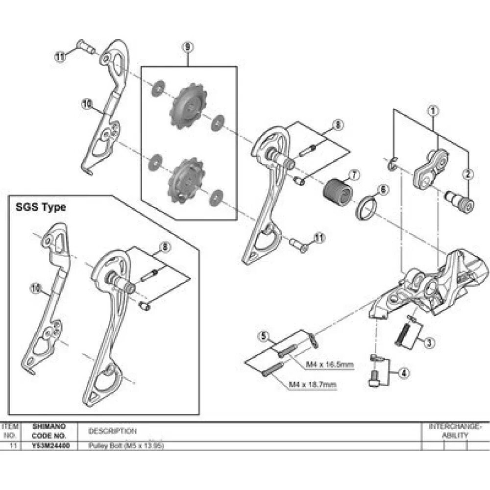 SHIMANO RD-M772 Screw