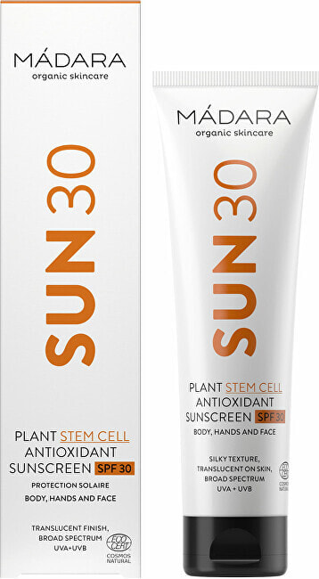 Средство для загара и защиты от солнца Madara Plant Stem Cell Antioxidant Sunscreen SPF 30 100 ml