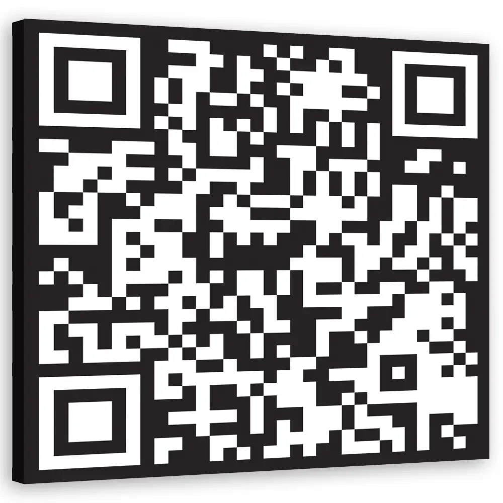 Wandbild QR-Zeichen Abstrakt Schwarz