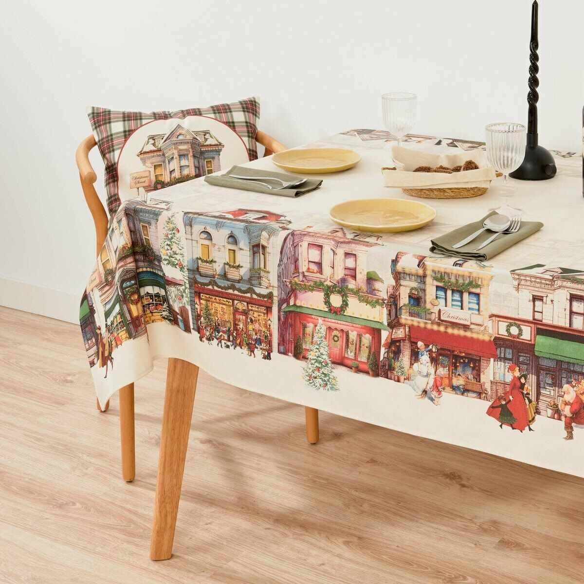 Stain-proof tablecloth Belum Christmas City Multicolour 450 x 155 cm