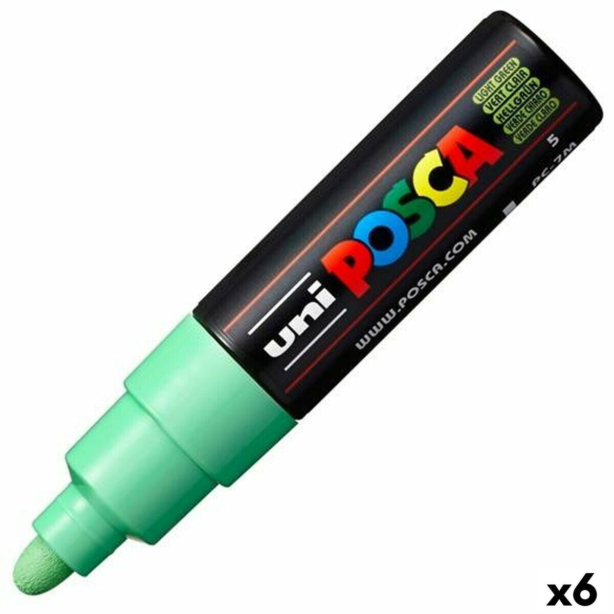 Felt-tip pens POSCA PC-7M Light Green (6 Units)