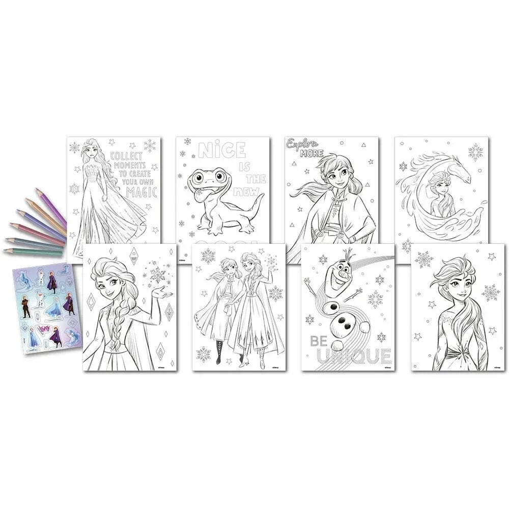 FROZEN Colouring Set With Stickers