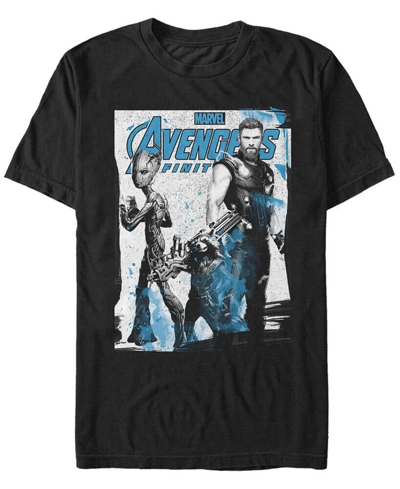 Fifth Sun marvel Men's Avengers Infinity War Fighting Three Poster Short Sleeve T-Shirt