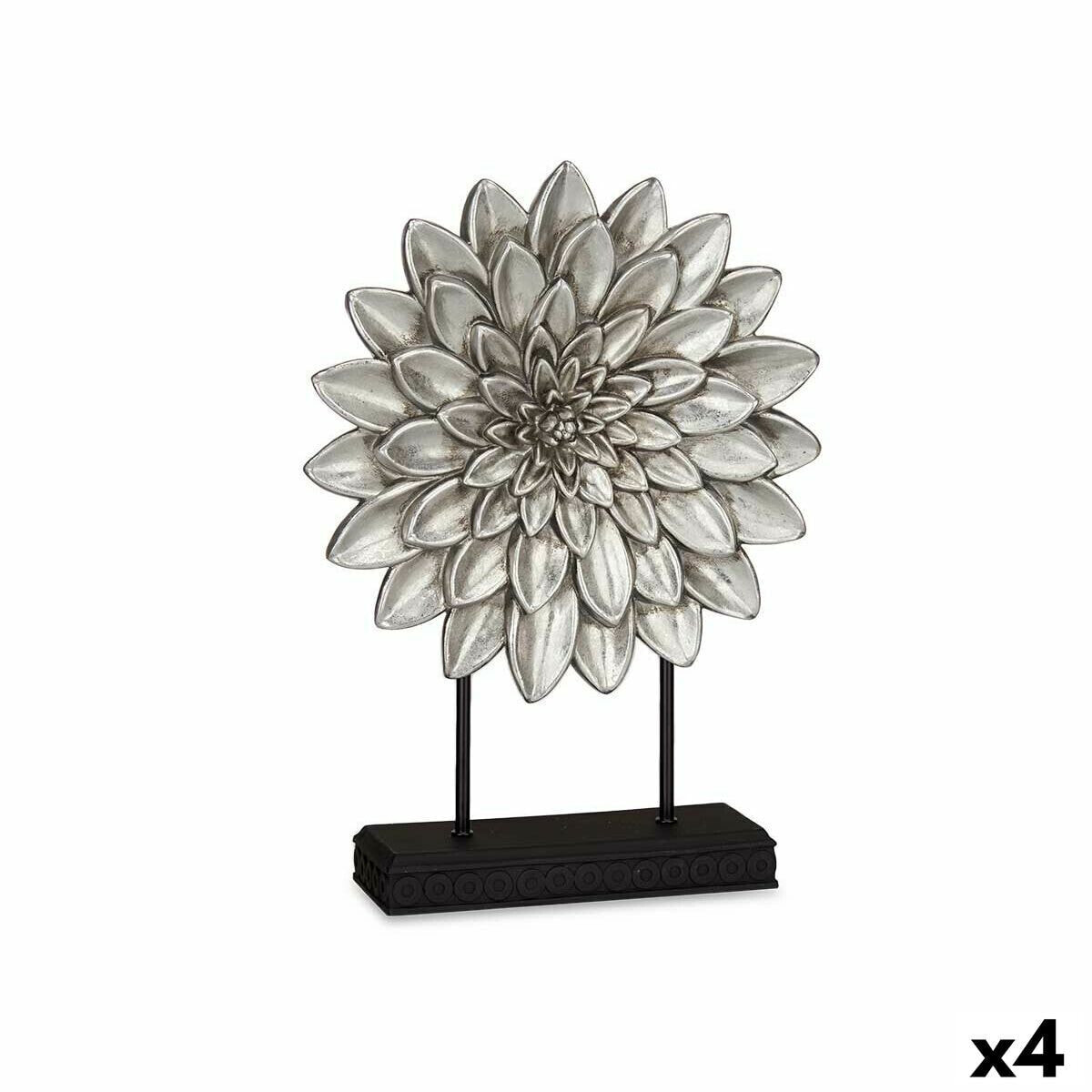 Decorative Figure Mandala Silver 29 x 39 x 10 cm (4 Units)