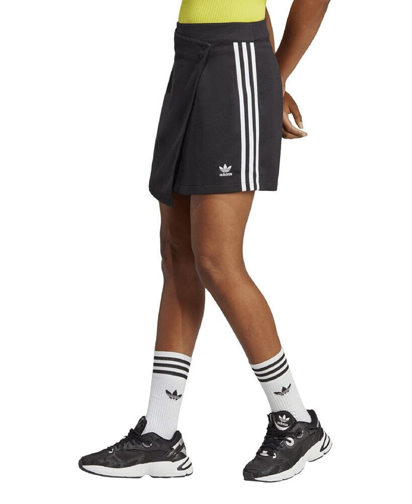 adidas women's Adicolor Classics 3-Stripes Short Wrapping Skirt