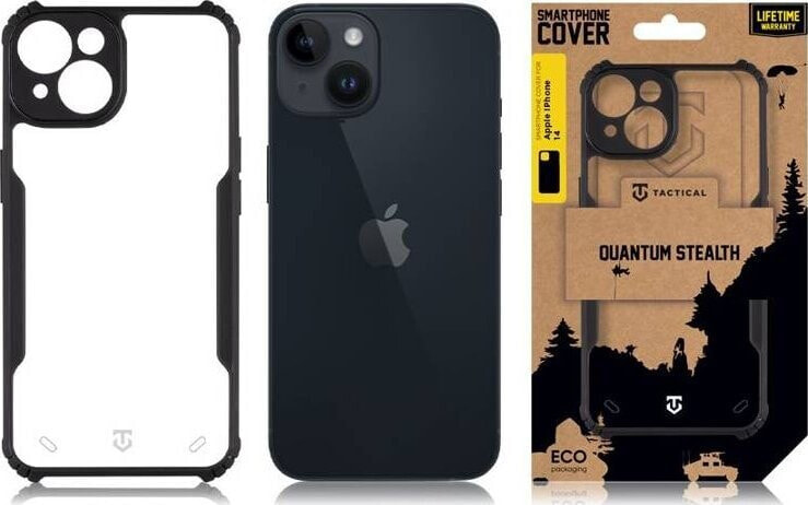 Tactical Tactical Quantum Stealth Cover for Apple iPhone 14 Clear/Black standard