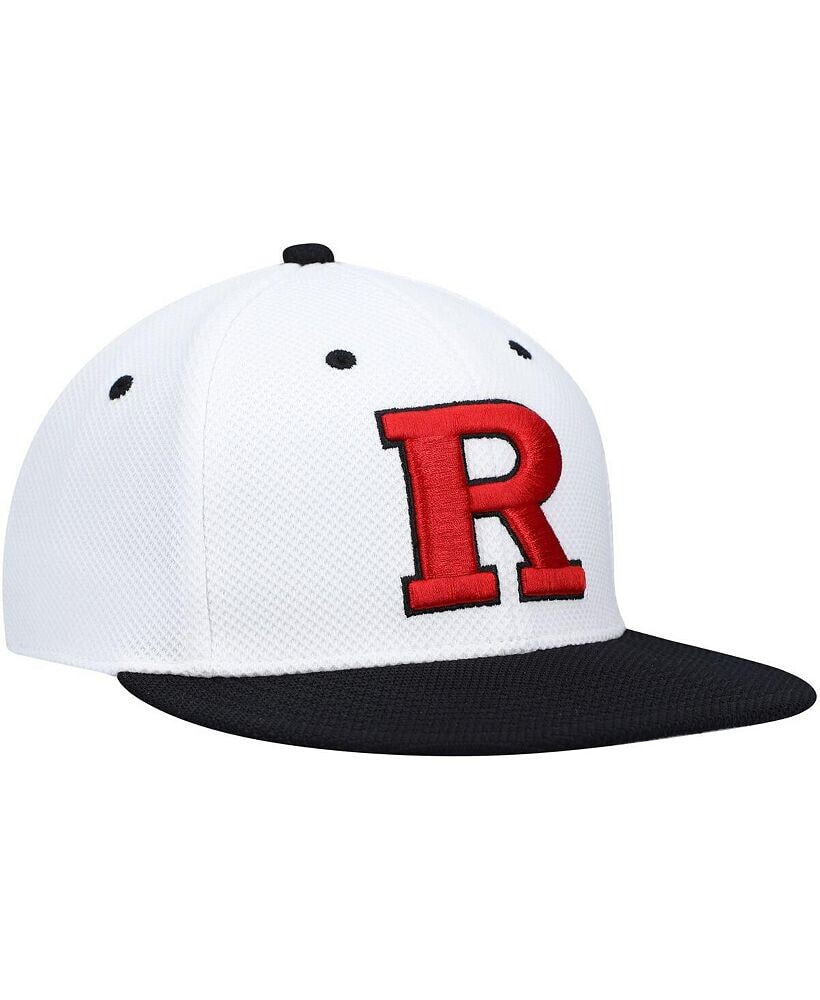 adidas men's White Rutgers Scarlet Knights On-Field Baseball Fitted Hat