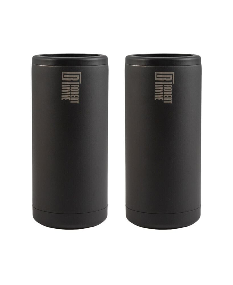 Cambridge robert Irvine by Insulated Slim Can Coolers, Set of 2
