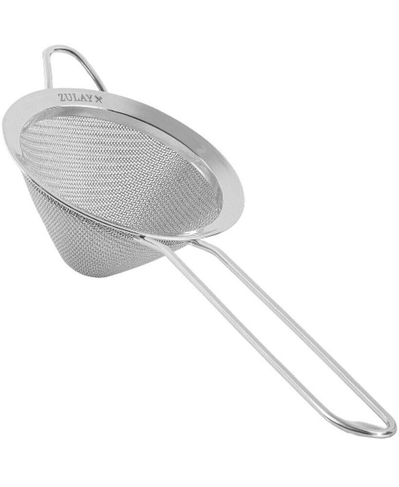 Zulay Kitchen cone Shaped Cocktail Strainer For Cocktails, Tea Herbs, Coffee & Drinks