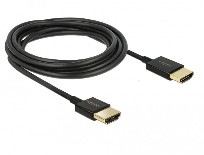 DeLOCK 85117 HDMI кабель 0,25 m HDMI Тип A (Стандарт) Черный