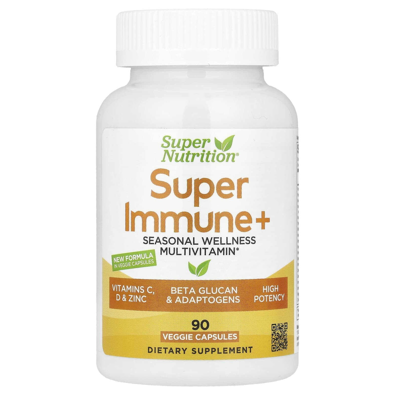 Super Immune Multivitamin with Super Adaptogens, Greens, Spices, & Antioxidant, 90 Veggie Capsules