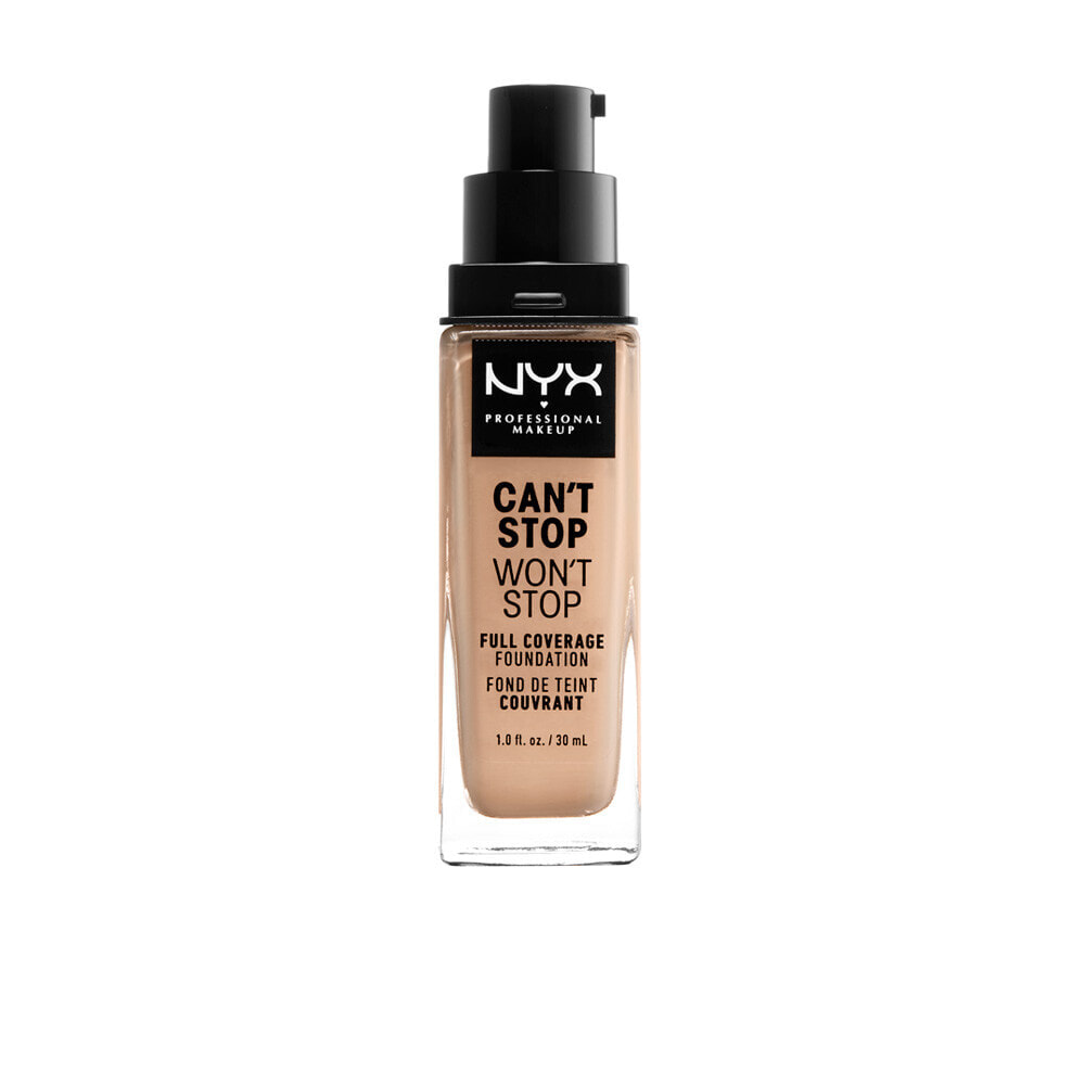 Nyx Cant Stop Wont Stop Full Coverage Foundation Natural Водостойкая тональная основа с полным покрытием 30 мл