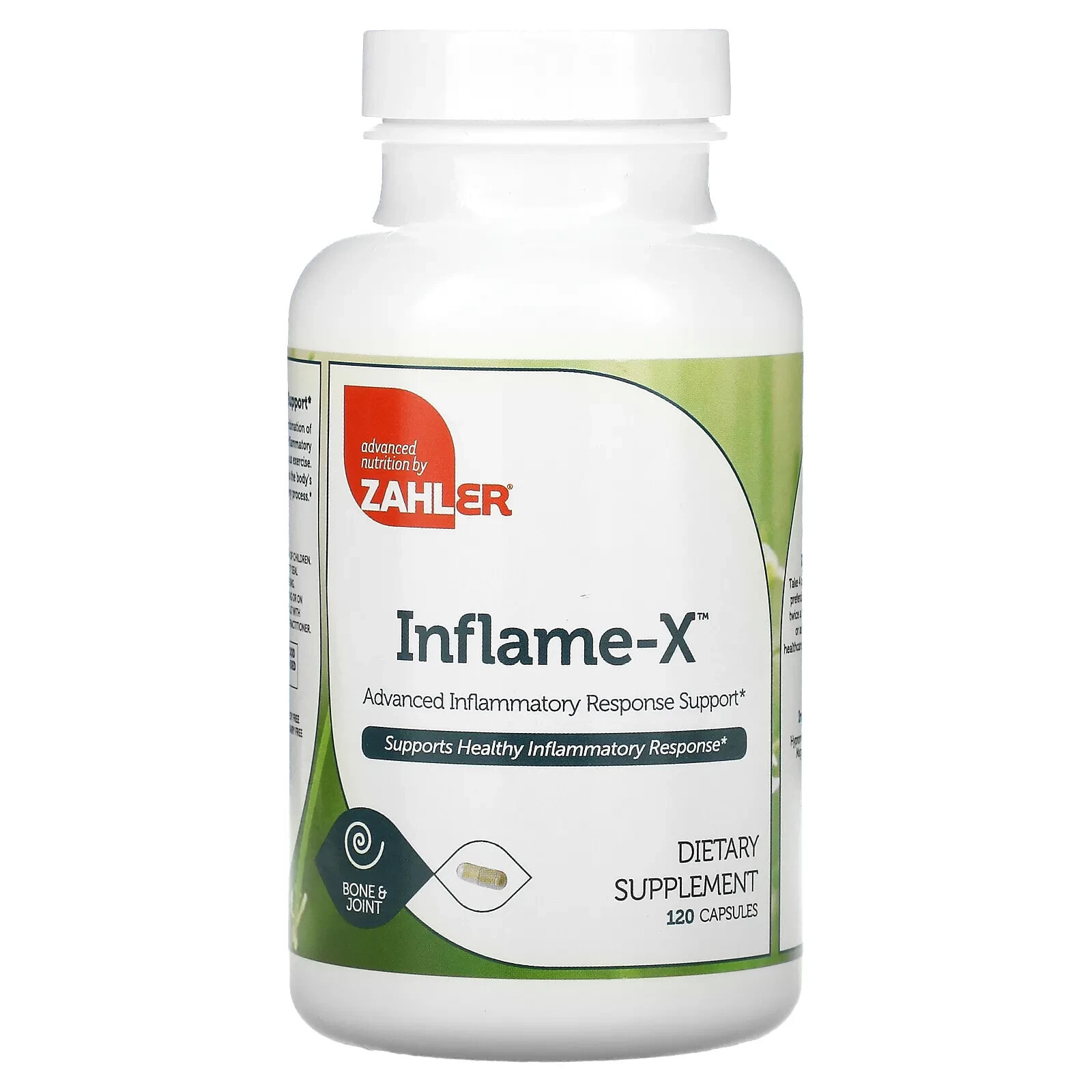 Залер, Inflame-X, улучшенная поддержка при воспалительной реакции, 120 растительных капсул