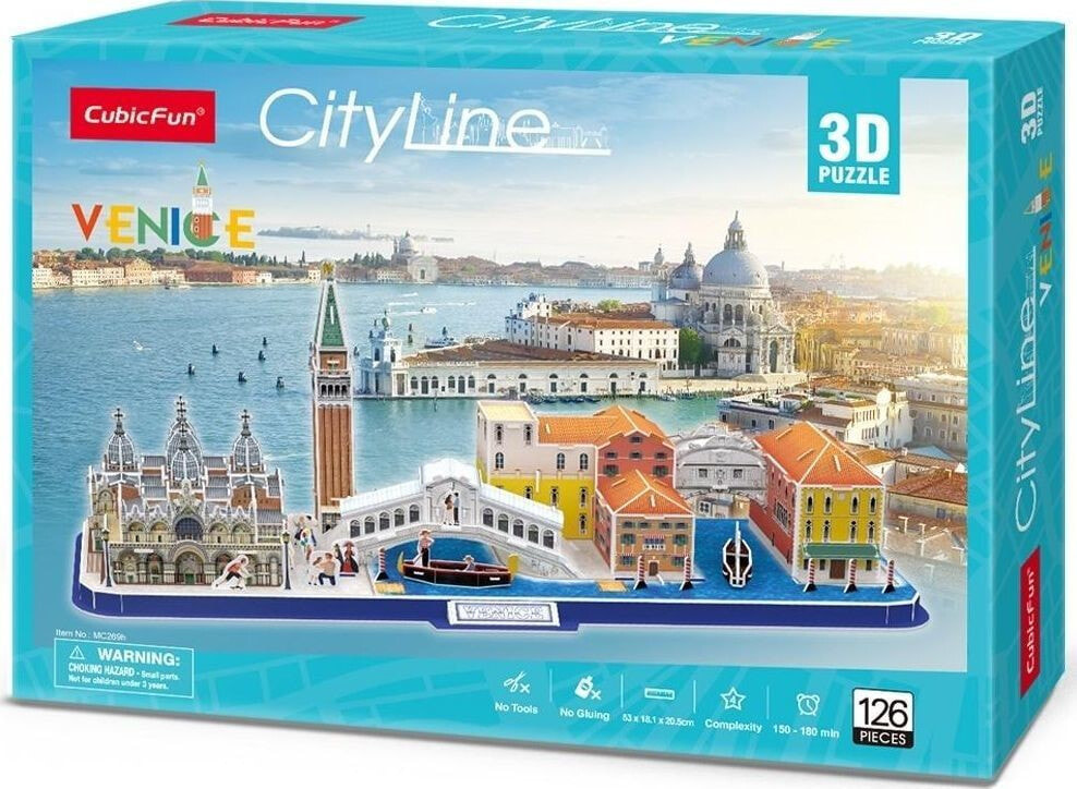 3D Пазл CubicFun Городская линия Венеция 126 деталей
