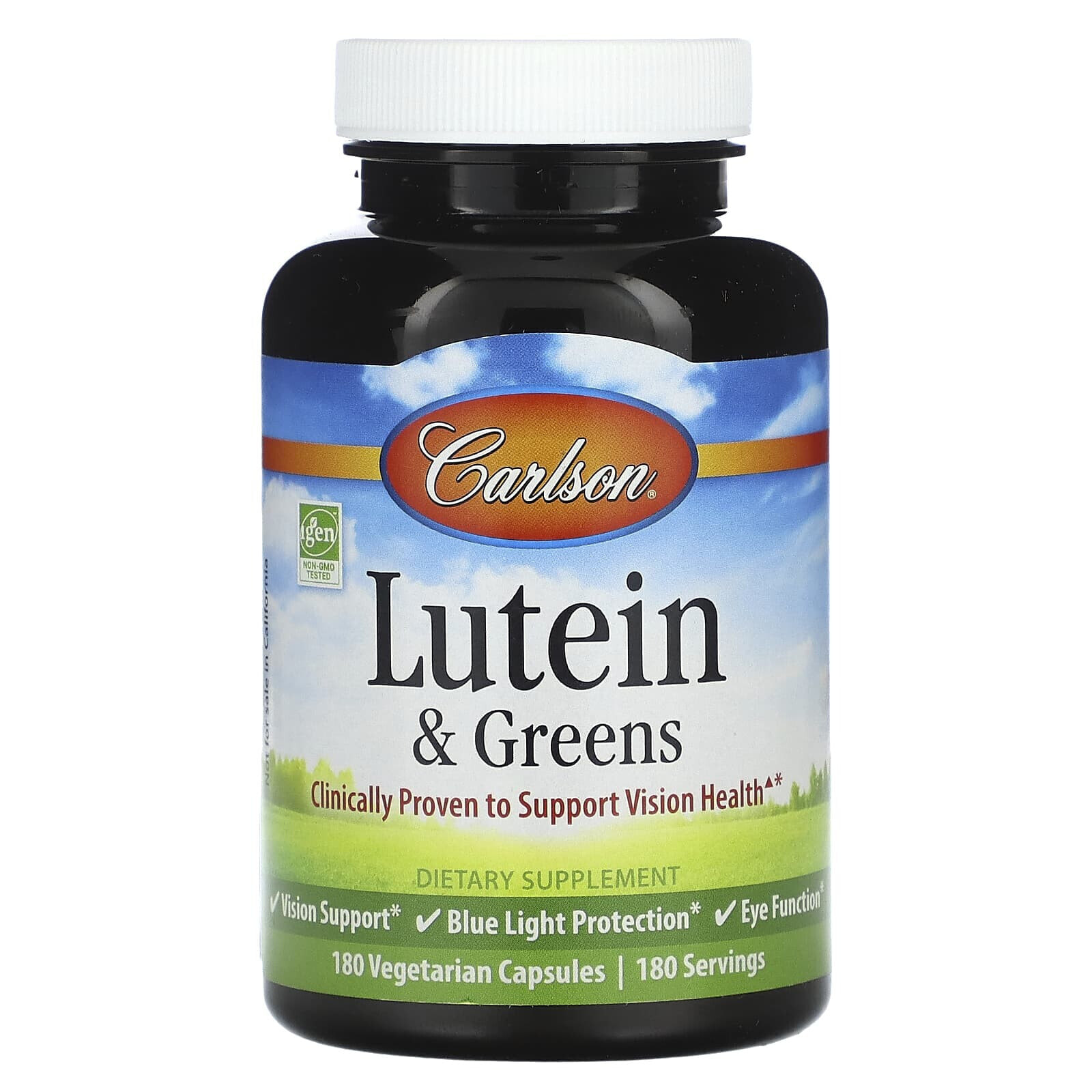 Carlson, Лютеин и зелень, 30 вегетарианских капсул