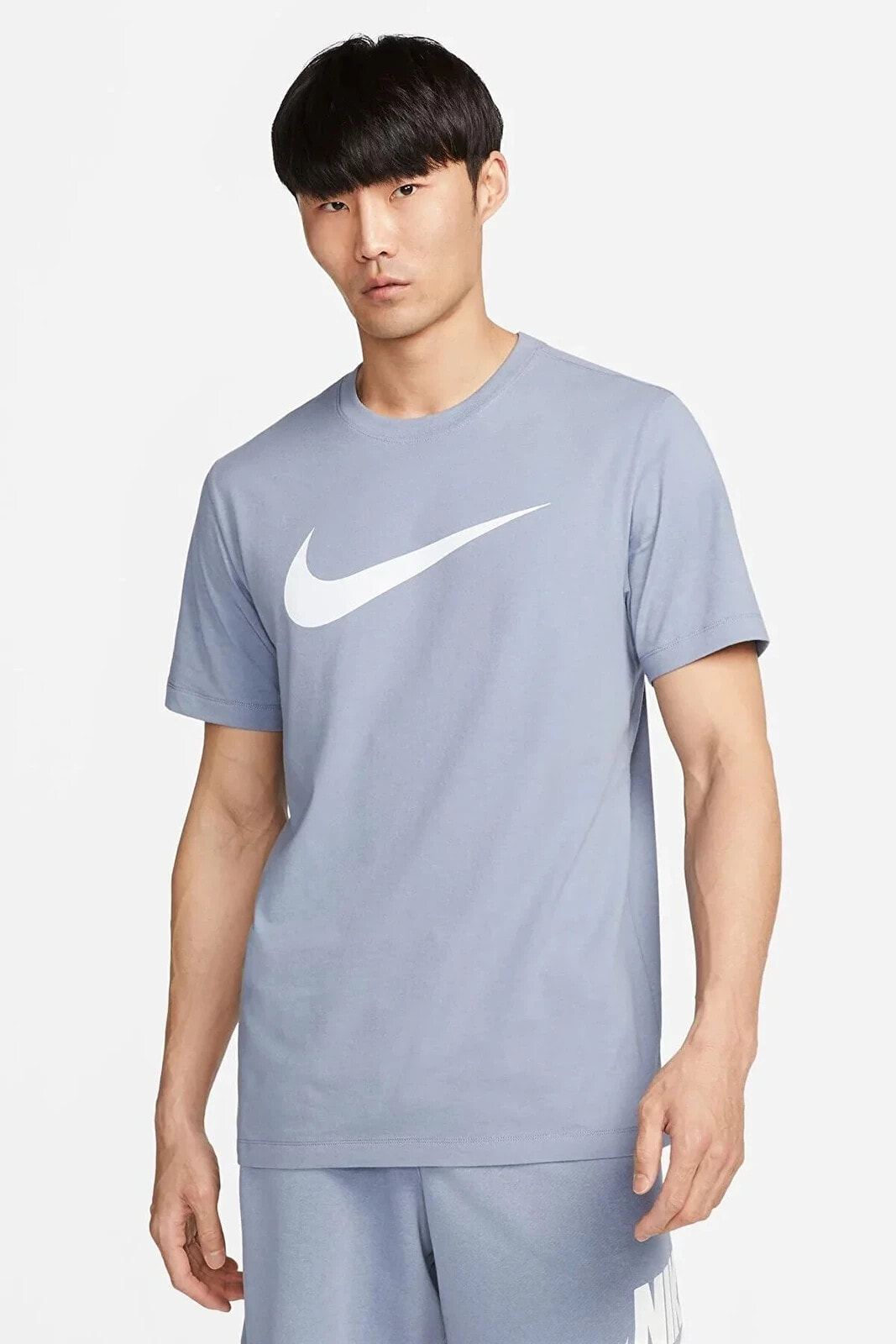 M NSW TEE ICON SWOOSH Mavi Erkek Kısa Kol T-Shirt