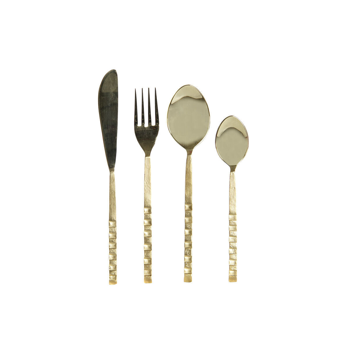 Cutlery DKD Home Decor Golden Stainless steel 4,5 x 1,5 x 21 cm 16 Pieces