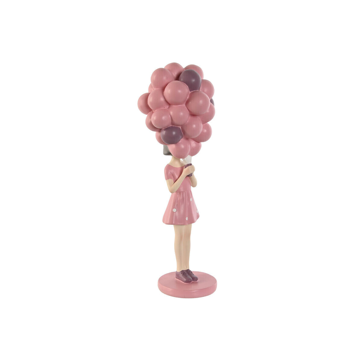 Decorative Figure Home ESPRIT Pink Light mauve chica 11 x 11,7 x 32 cm