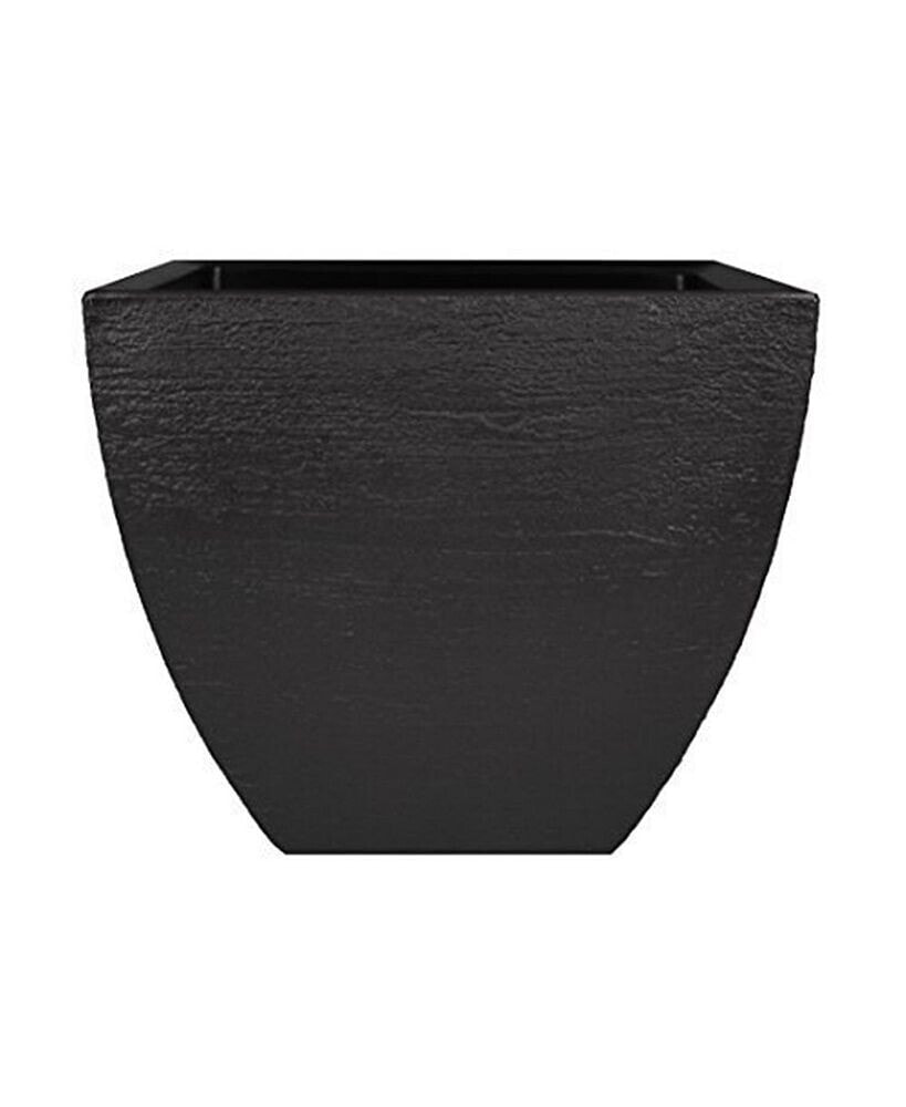 Tusco Products mSQ20BK Modern Planter Short Square Black - 20in x 16in