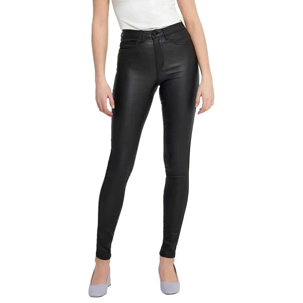 ONLY Royal Skinny Rock Coated Pim high waist pants