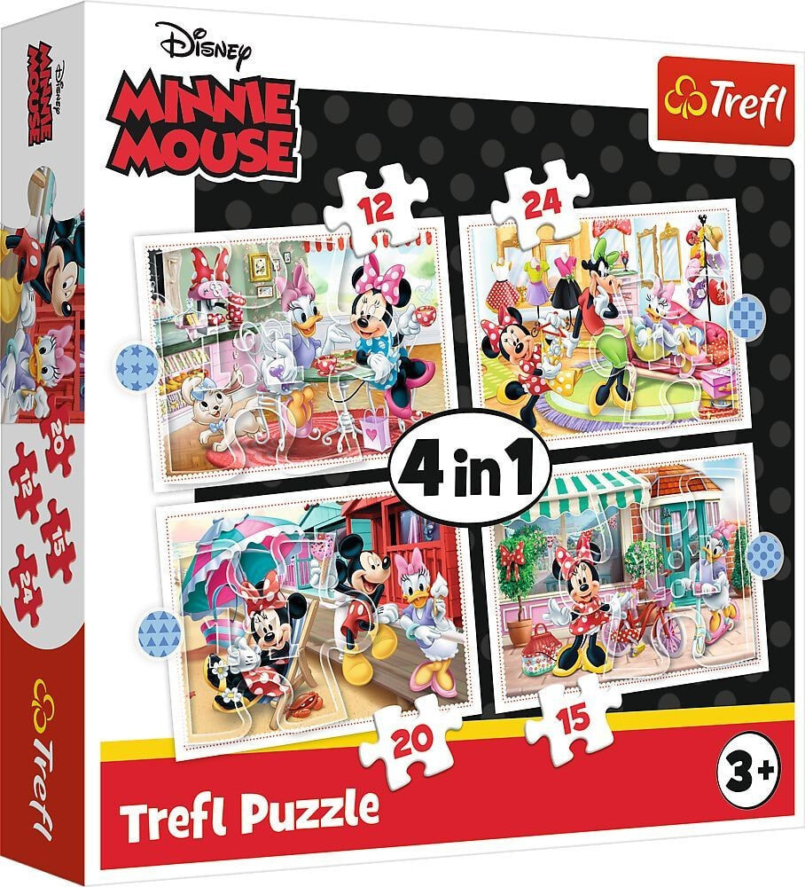 Trefl Puzzle 4w1 Minnie z przyjaciółmi (34355)