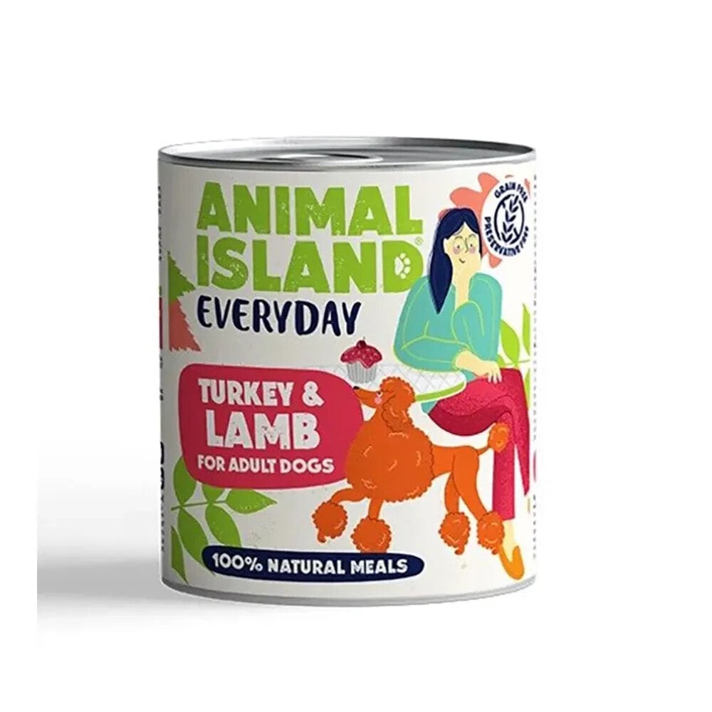 ANIMAL ISLAND Everyday Turkey and lamb wet dog food 800g