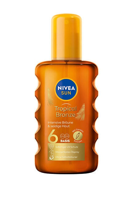 Средство для загара и защиты от солнца Nivea Sunscreen oil SPF 6 Sun Carotene (Oil Spray) 200 ml